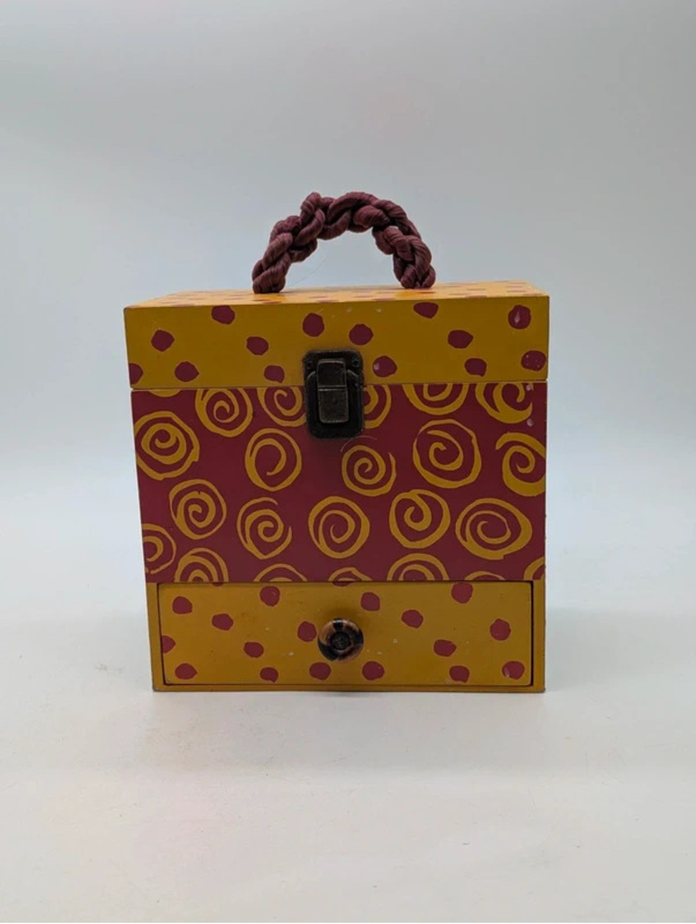 Southern Living at Home Painted Wooden Jewelry Storage Box Chest